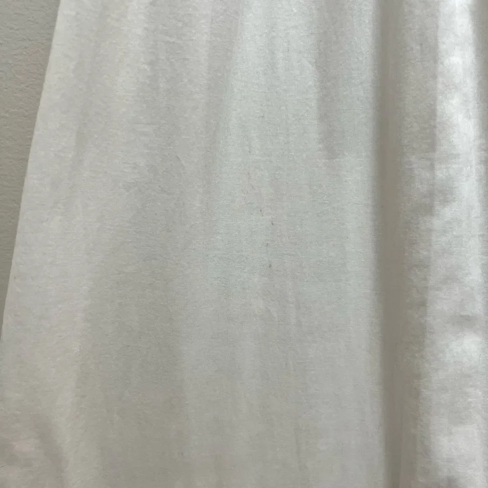 Reformation Villa Midi Dress Smocked Organic Cotton White Size L - Picture 6 of 9
